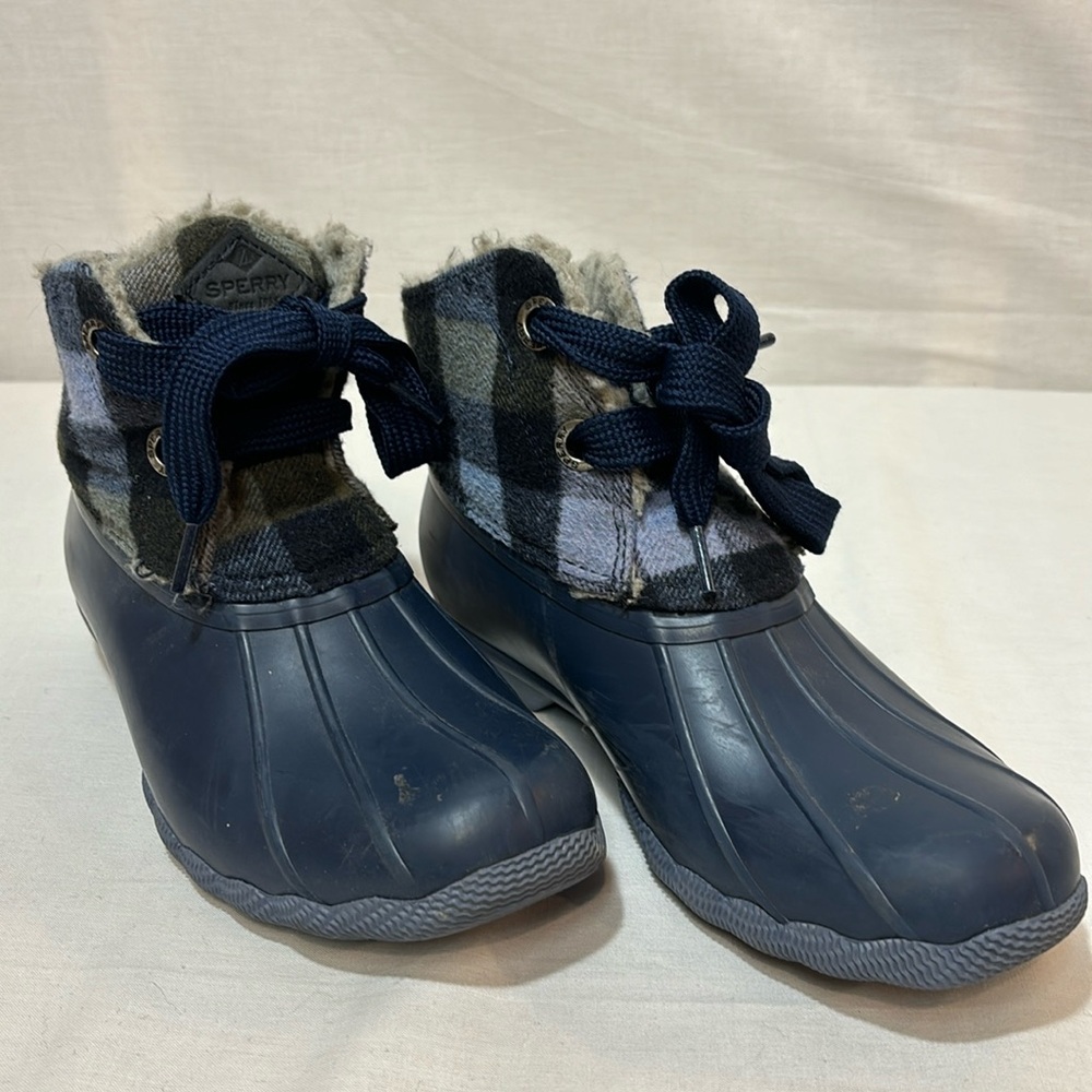 Sperry Plaid Duck Boots